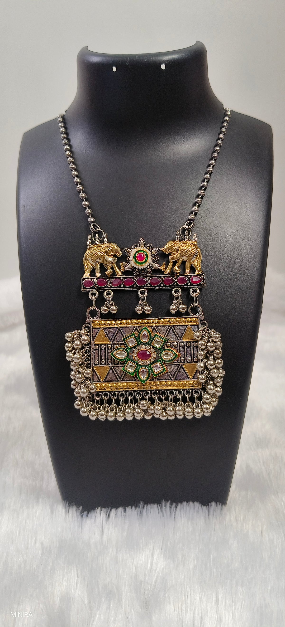 Antique Elephant Necklace Set