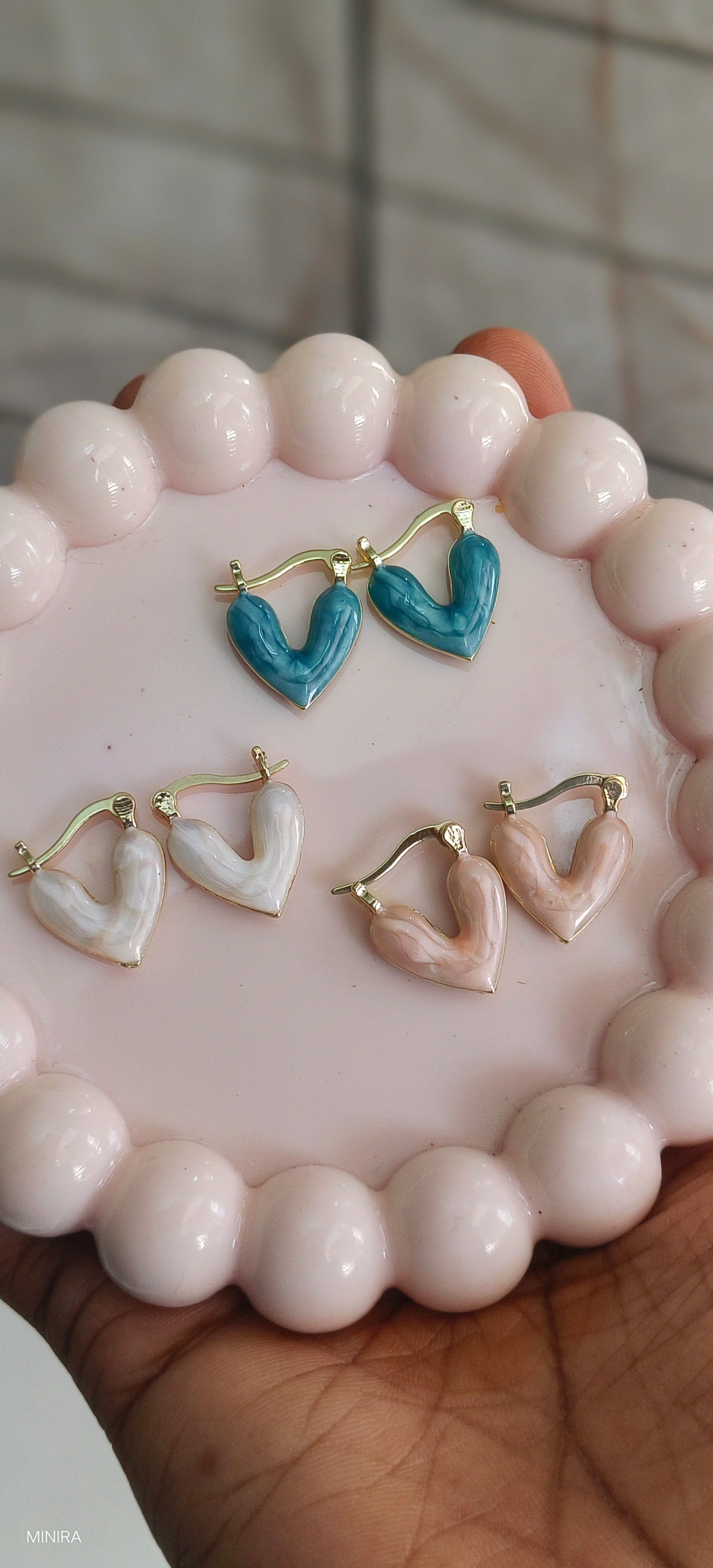 Heart Enemal Hoop