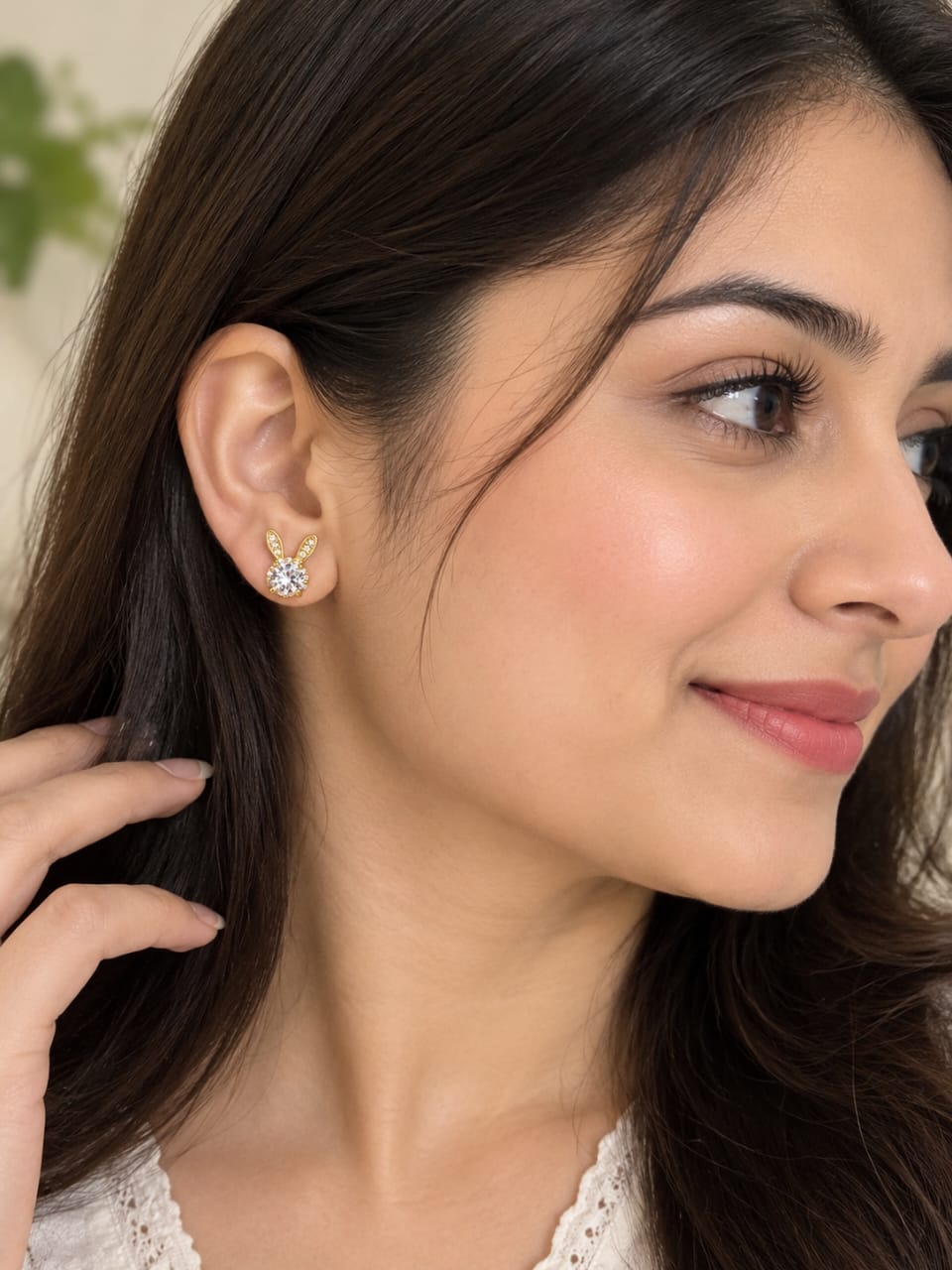 Bunny Sparkle Stud Earrings