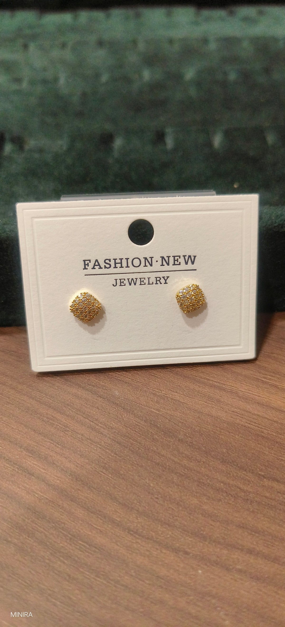 Crystal Pavé Square Stud Earrings