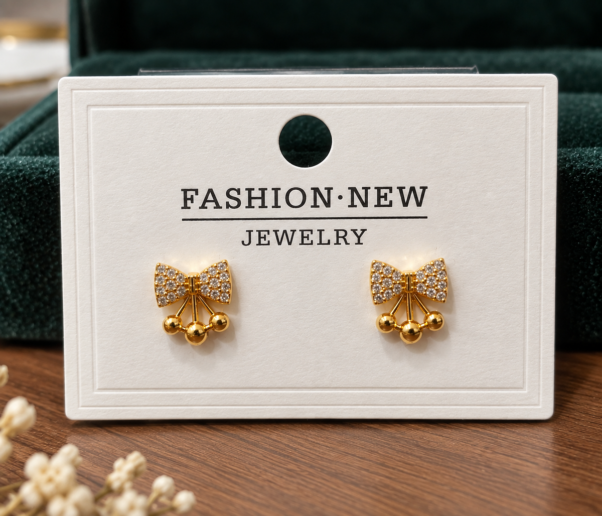 Bow Stud with Diamond