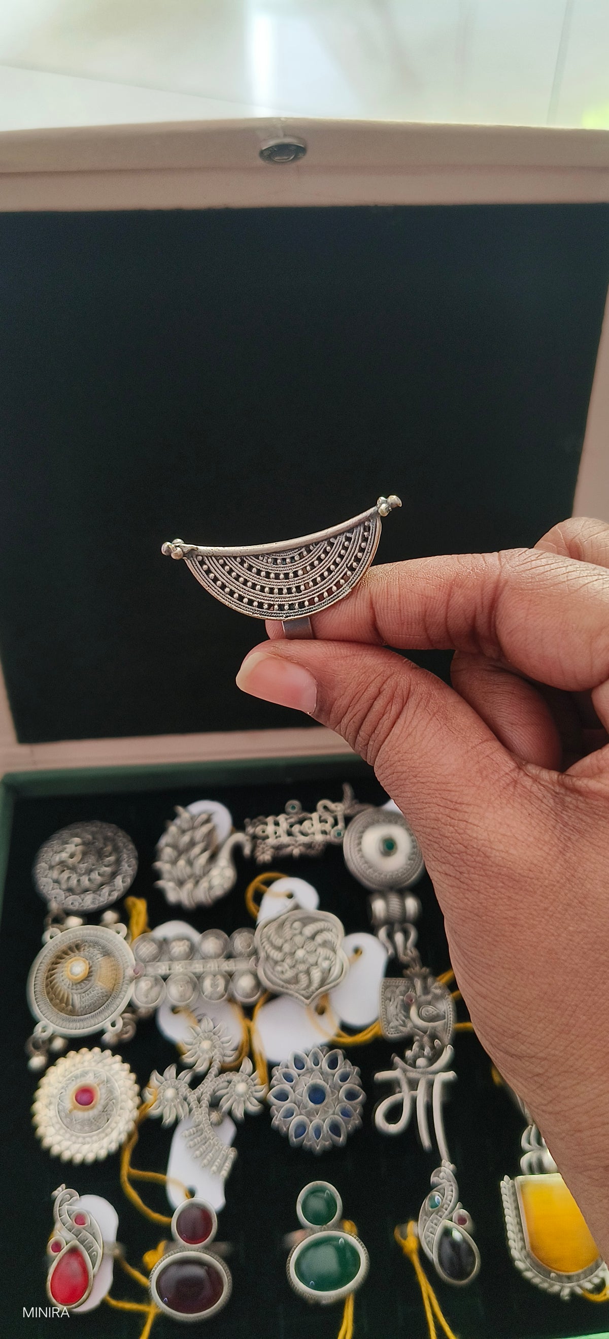 Crescent Filigree Ring