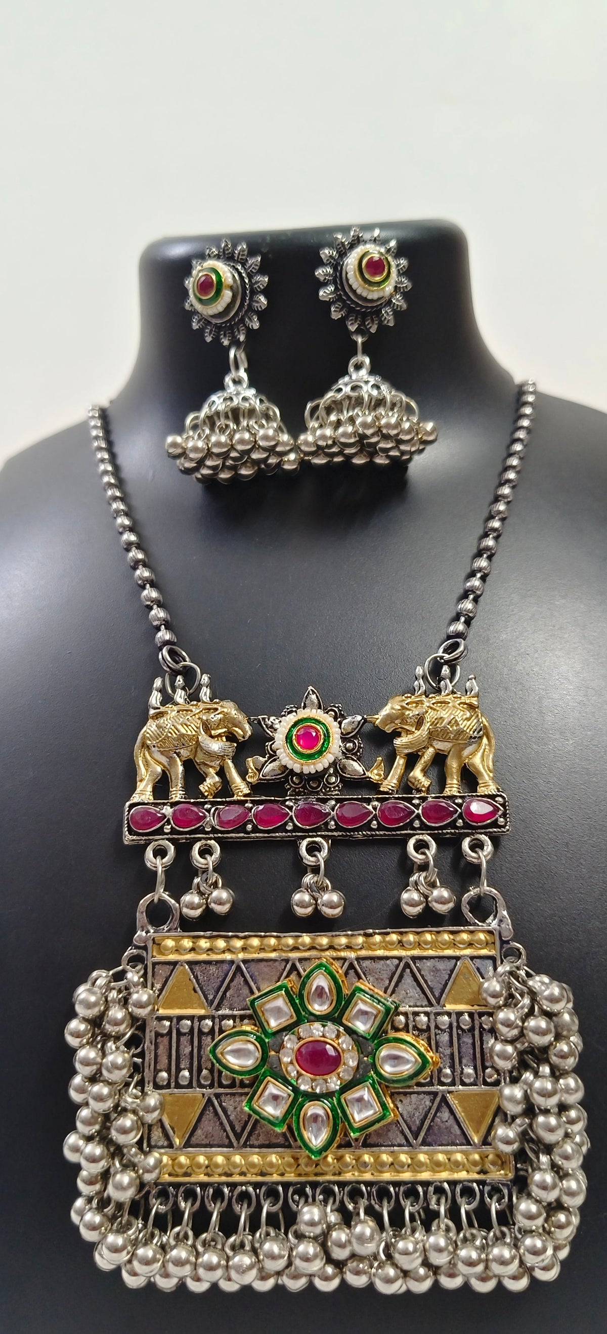 Antique Elephant Necklace Set