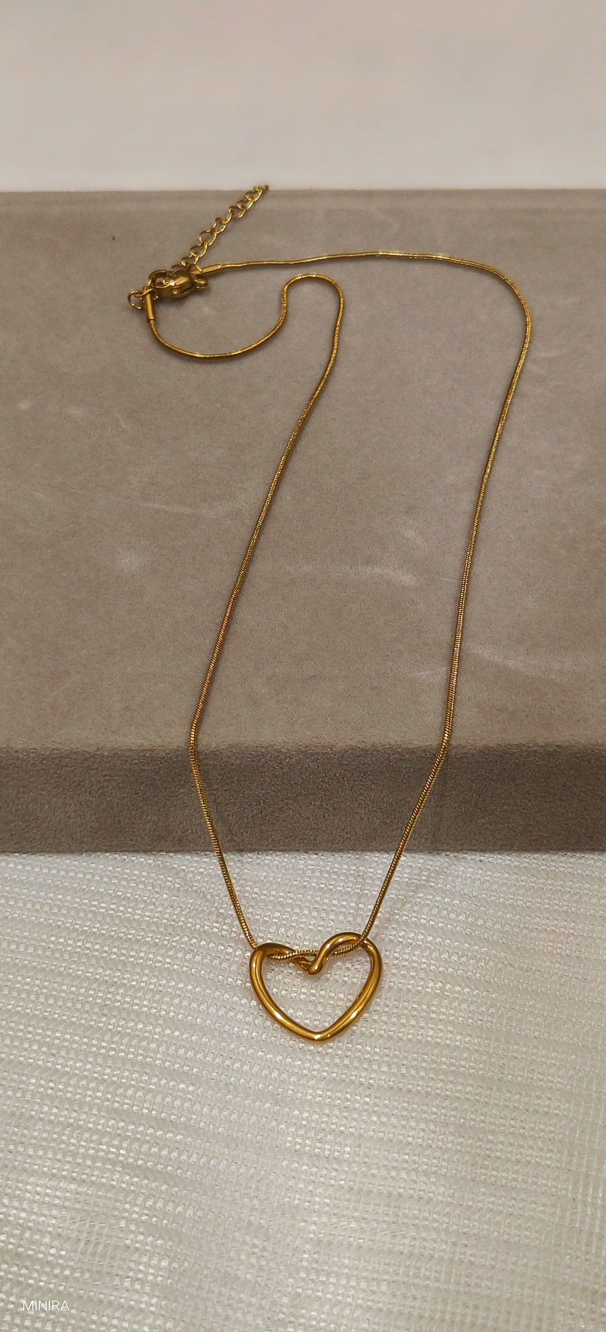Hollow Heart Anti Tarnish Chain