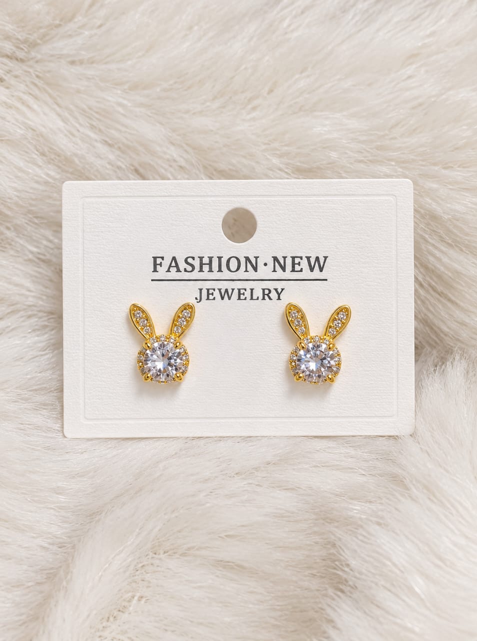 Bunny Sparkle Stud Earrings