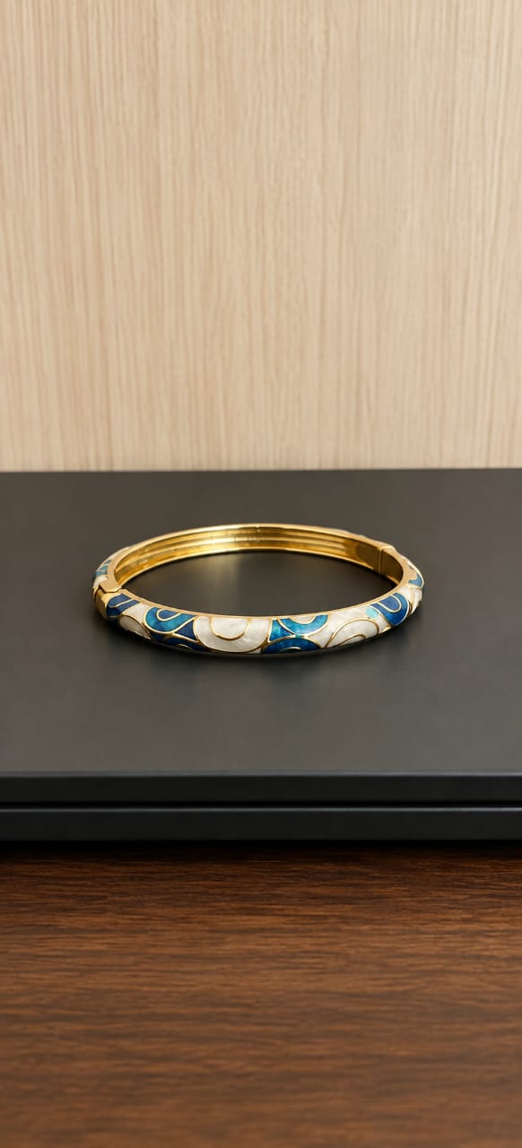 Blue and White Emerald Kada