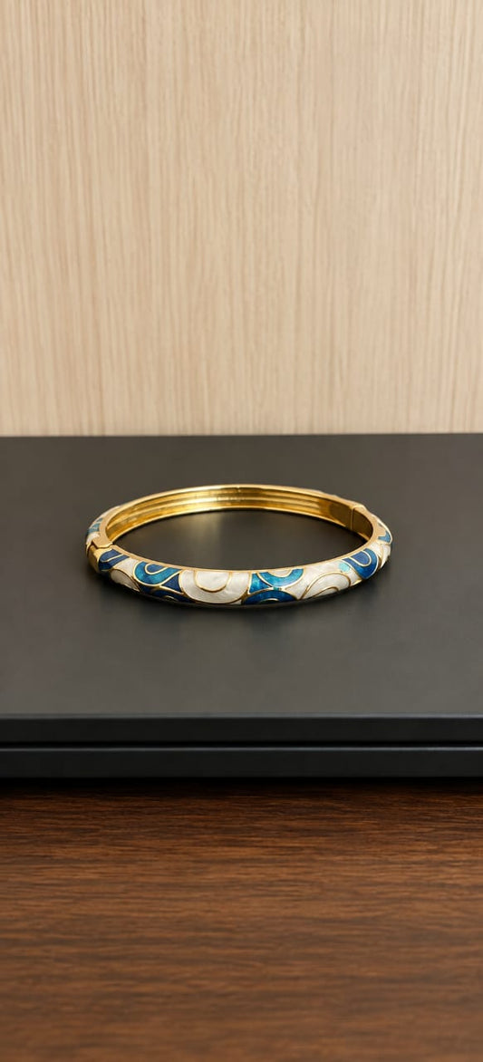 Blue and White Emerald Kada