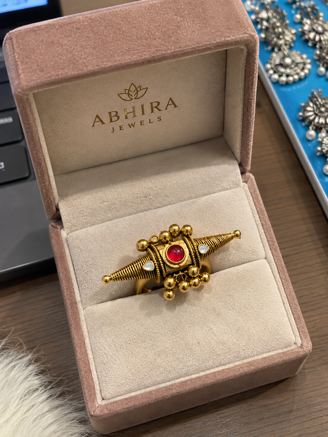 Brass Heritage Statement Ring