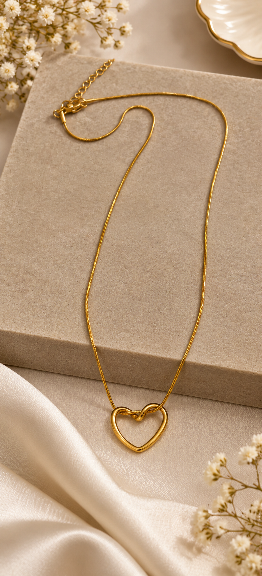 Hollow Heart Anti Tarnish Chain