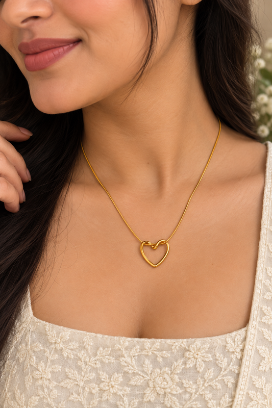 Hollow Heart Anti Tarnish Chain
