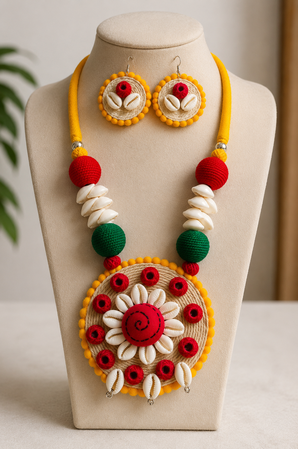 Yellow Handmade Necklace set