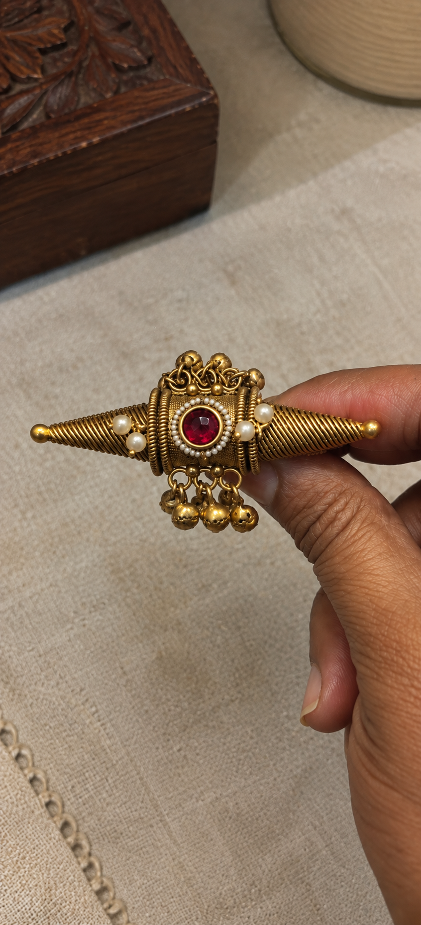 Brass Heritage Statement Ring