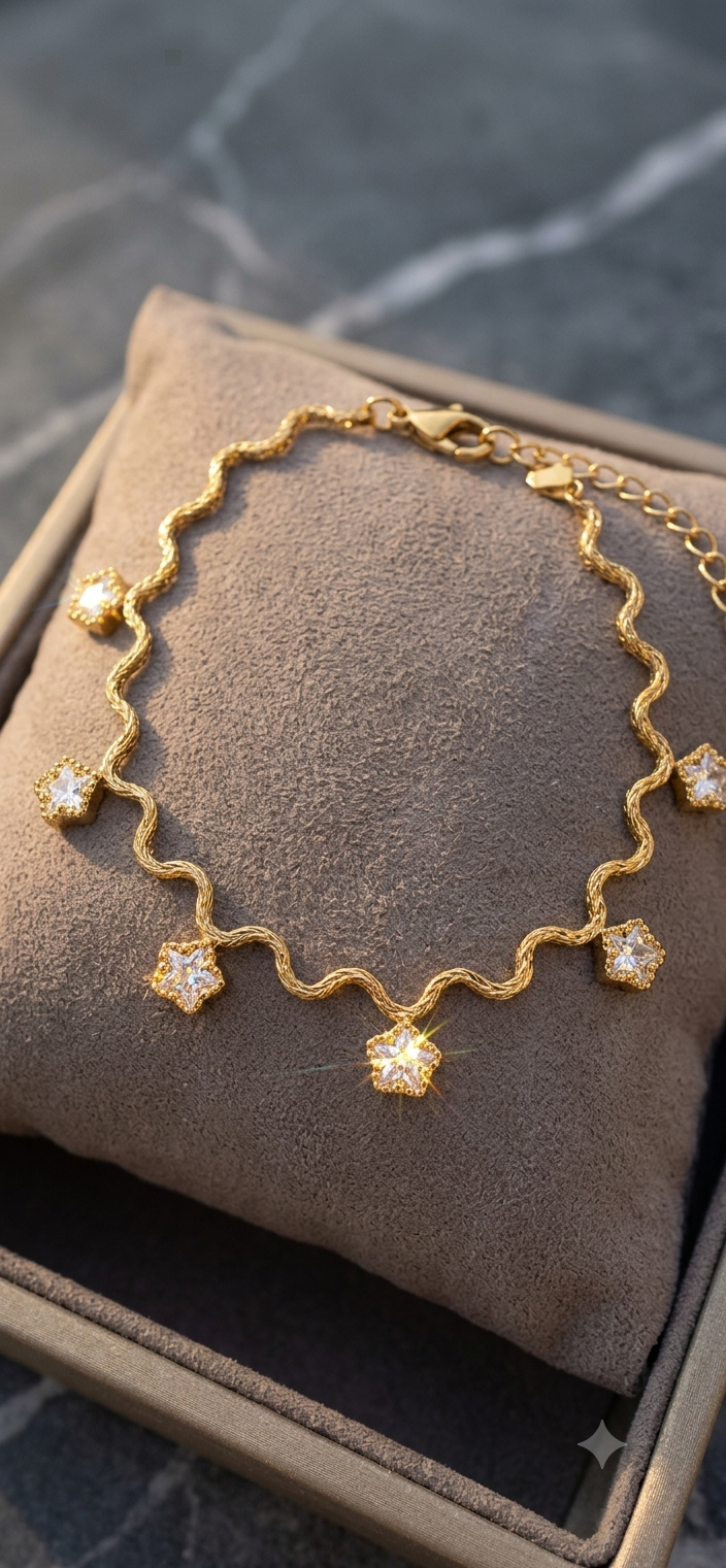 Celestial Wave Charm Bracelet