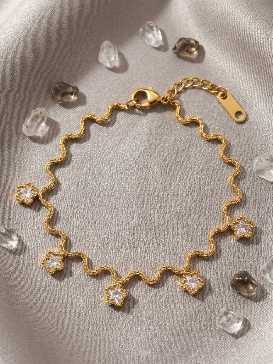 Celestial Wave Charm Bracelet
