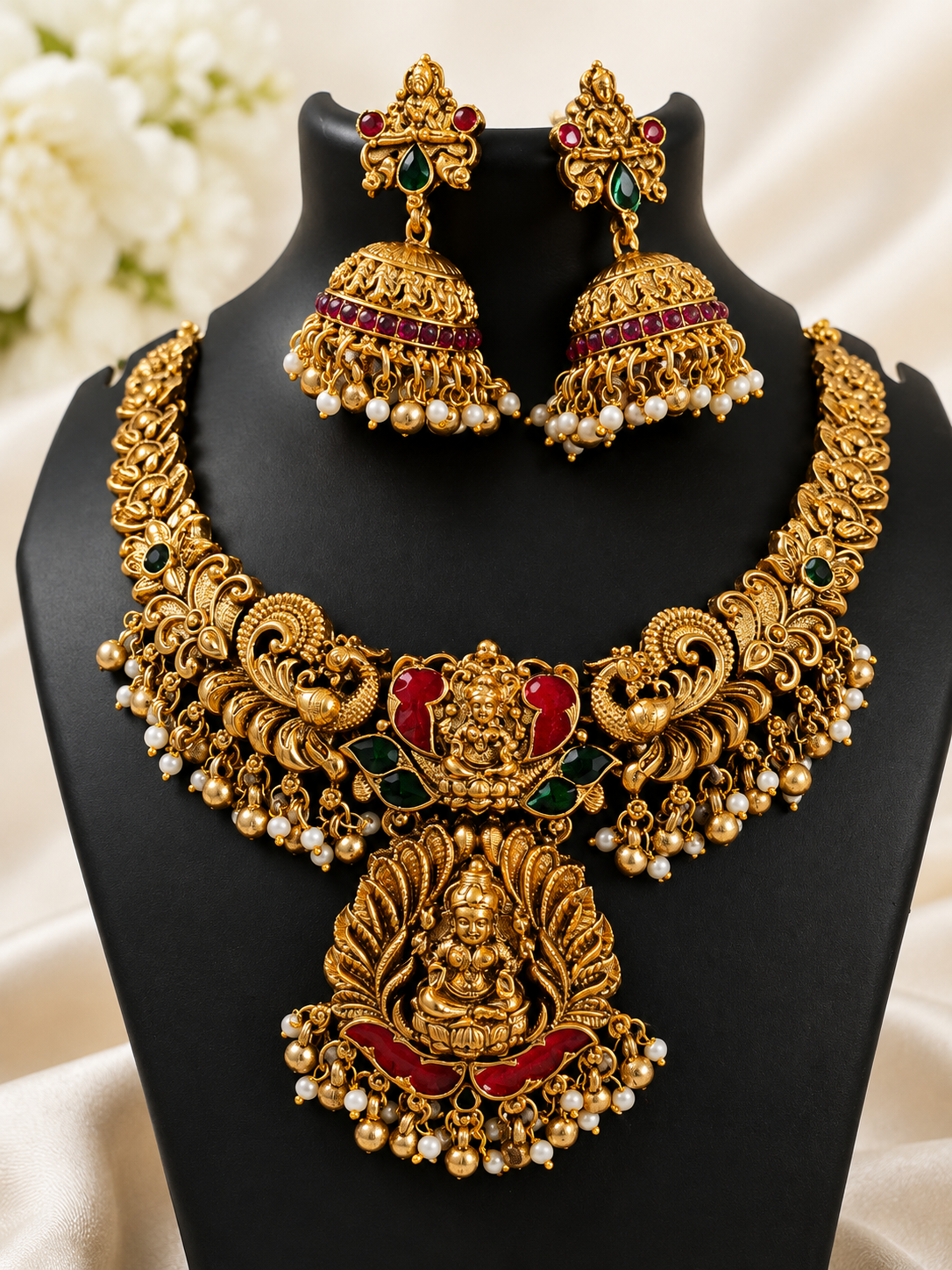 Divine Lakshmi Temple Jewellery Set