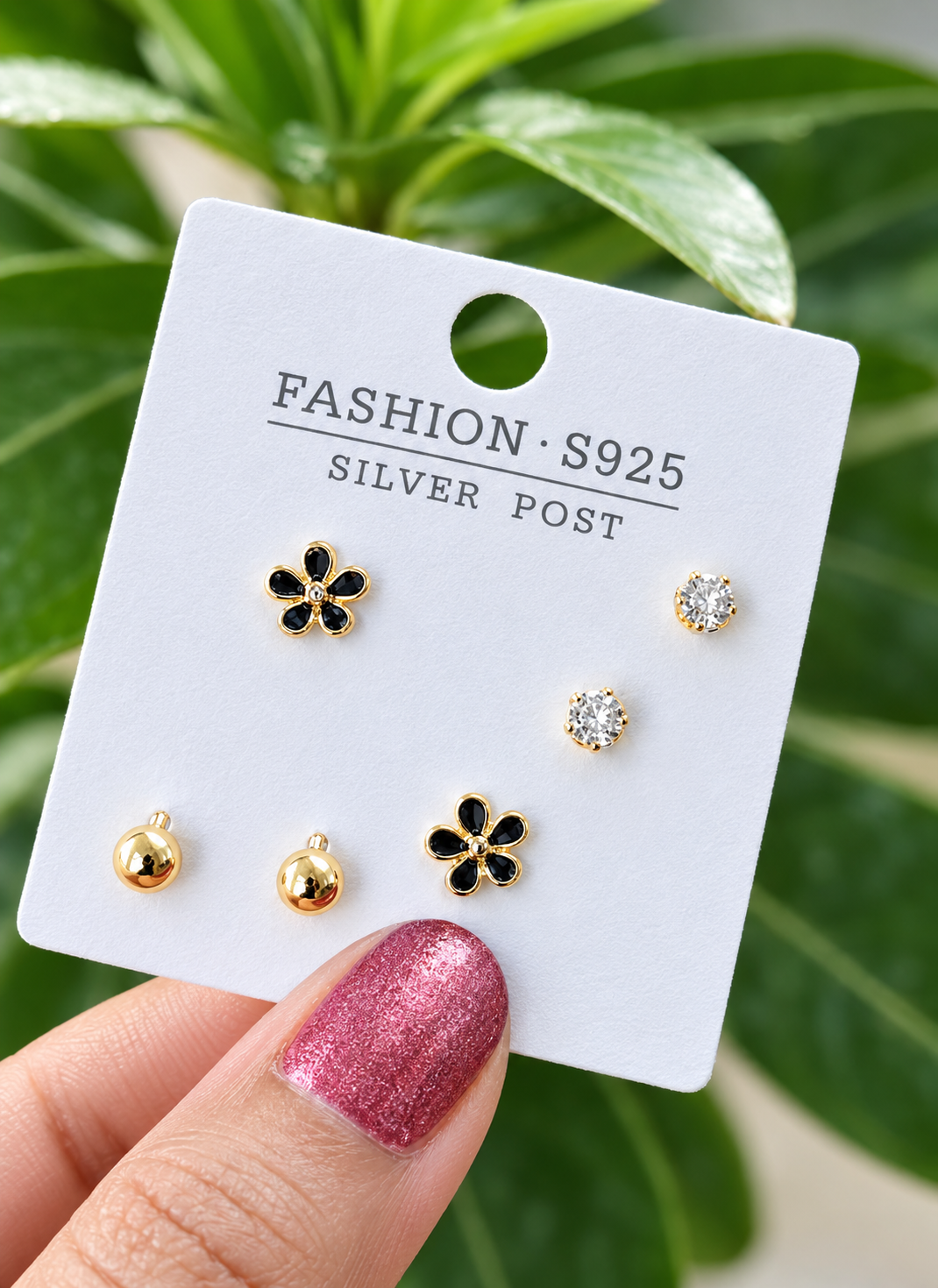 Everyday Floral & CZ Ear Piercing Set