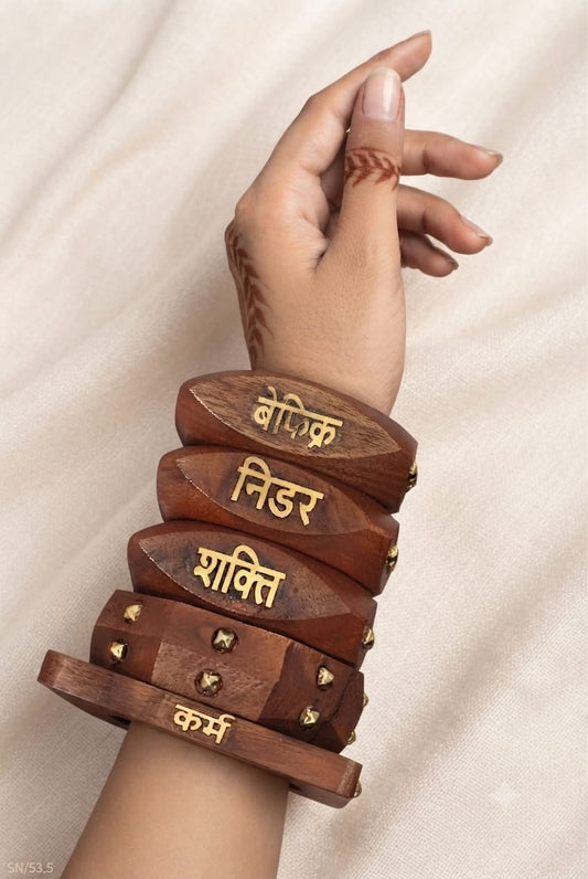 Stree Shakti Wooden Bangles