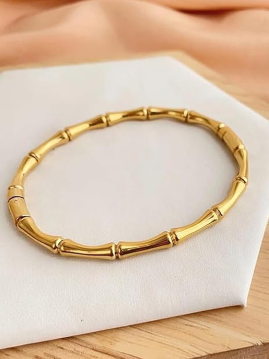Anti-tarnish Bamboo Joint Bangle Bracelet
