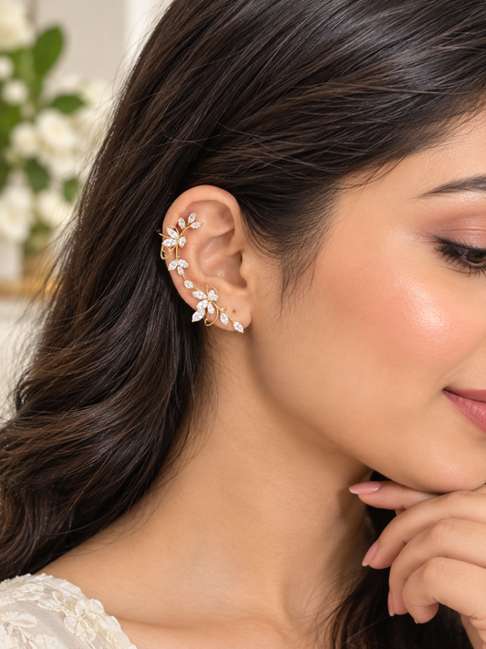 Korean Floral Ear Cuff
